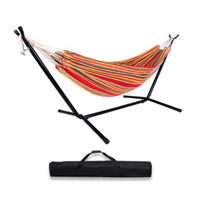 China Hot Selling Large Soft Stock Multi-person Stainless Steel Iron Pipe Stand Camping Hammock for sale