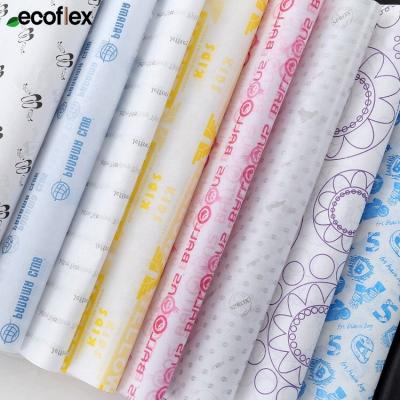 China Disposable Logo Printed High Quality Wrapping Wholesale Custom Tissue Paper for sale