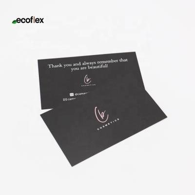 China Europe Personalized Simple Eco Friendly Apparel Box Thank You Gift Cards With Custom Logo for sale