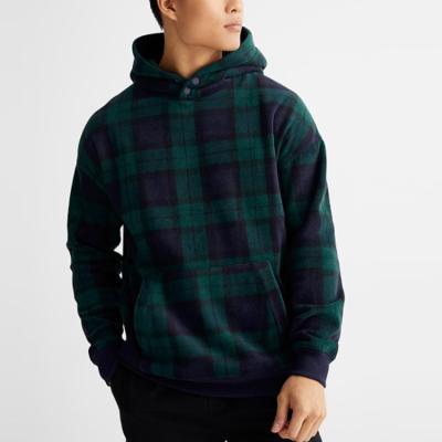 China Wholesale Slim Fit Streetwear Pullover Streetwear Checkerboard Print Checkerboard French Terry Hoodie for Men for sale