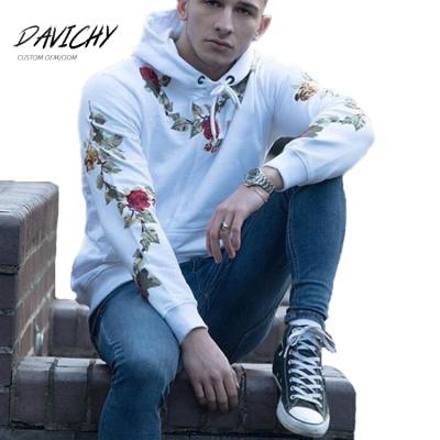 China Custom Polynesian Hoodies White Men Long Sleeve Streetwear Sweatshirt Embroidery Anti-Wrinkle Comfortable Slim Fit Male Hoodie for sale