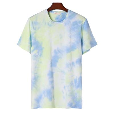 China New Fashion Men's Short Sleeve T-Shirts Short Sleeve Round Neck Tie Dyed T-shirt Plus Size Casual T-shirt Custom Logo for sale