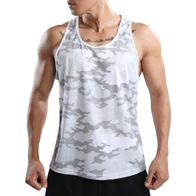 China 2021 Men's Fitness Bodybuilding Workout Tank Top Gym Muscle Quick-Dry Tank Tops Sleeveless Vest Shirts for sale