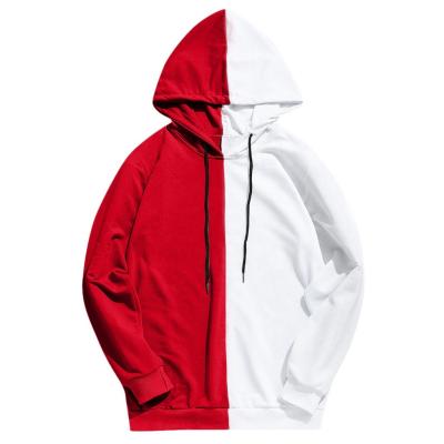 China 2021 hot sale streetwear pullover drawstring sweatshirt Anti-wrinkle men simple oversized colorblock hoodies empty hoodies for sale