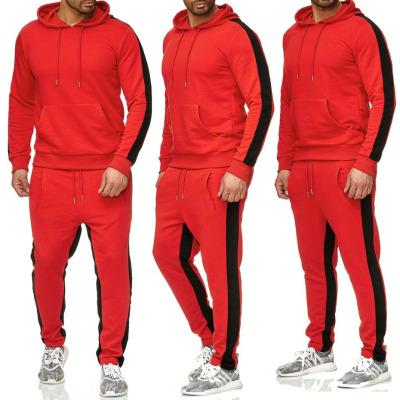 China Wholesale hot block thermal tracksuit color tracksuit gym custom sweatsuit hoodies refine men hooded sweatsuit sets for sale