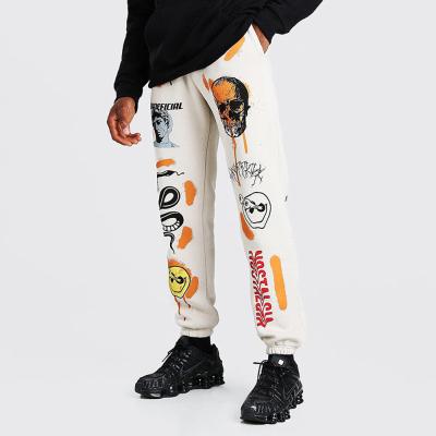 China Anti-pilling new fashion drawstring pants graffiti printing jogger pants men's Halloween costumes track sweatpants for sale