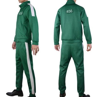 China 2021 new arrival unisex hoodie set men's designer sweatsuit suit drama sportswear squid korean loose thermal full game zipper for sale