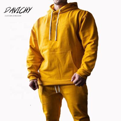 China Breathable Custom Wholesale Blank Pullover Men Hoodies Track Sweat Fits Men's Sweatsuits Joggers for sale