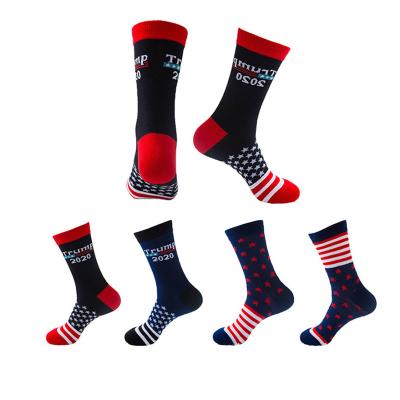 China High Quality Fashionable Socks QUICK DRY Happy Old Glory Crew Design Sport Socks Funny Colorful Casual Cotton Men's Socks for sale