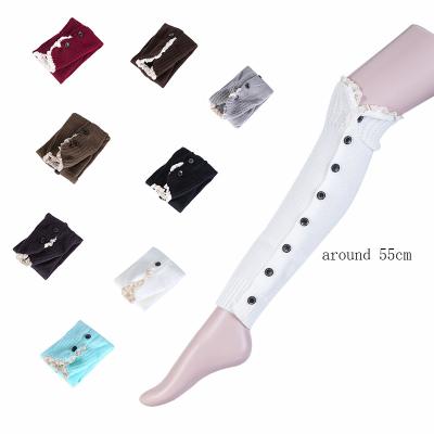 China Wholesale Soft Solid Breathable Socks QUICK DRY Warm Leg Socks Knitting Knee Leg Warmer Top for Adult Women and Girls for sale