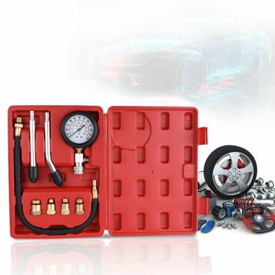 China Universal Read Tool Professional 8PCS Cylinder Compression Gas Engine Tester Automotive Test Kit for sale