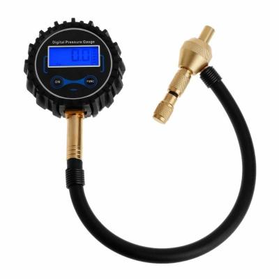 China HUBEN Bronze Digital Tire Gauge for Car Truck Bicycle and Deflator Tire Gauge for sale