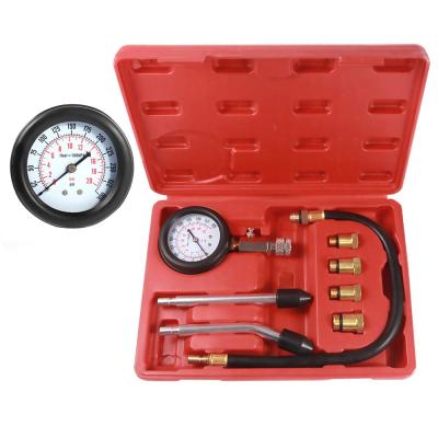 China Universal Tester Kit Automotive Tool Gasoline Engine Cylinder Compression Gauge 8pcs for sale