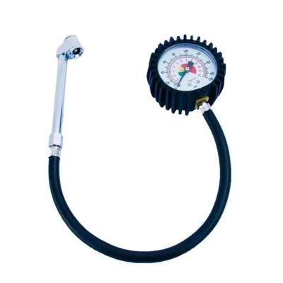 China HUBEN Digital Air Tire Inflator Bronze Pressure Gauge With Chuck Hose Tire Gauge With Hose for sale