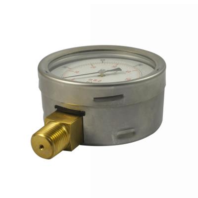 China Capsule bronze pressure gauge for low pressure air or gas 63mm 0-25 60 100 250 600 mbar for sale