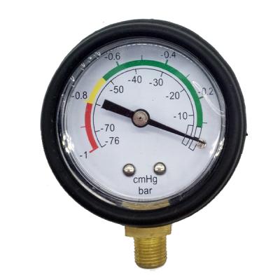 China Black Steel Case HUBEN 50mm Dia Vacuum gauge with bottom inlet having 1/8' BSP connection (m) for sale