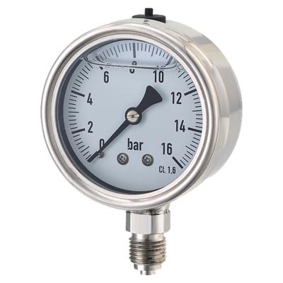 China HUBEN Hydraulic Industries 63mm 2.5 Inch Stainless Steel Wire Radial Pressure Gauge for sale