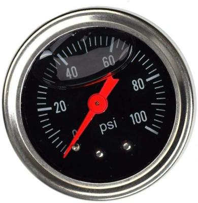 China Industries Hydraulic Center Rear Mount Fluid Filled Pressure Gauges 40mm Oil Pressure Gauge 1.5