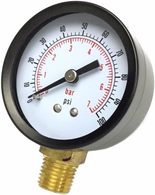 China 63mm universal standard pressure gauge in dry bottom connection for sale