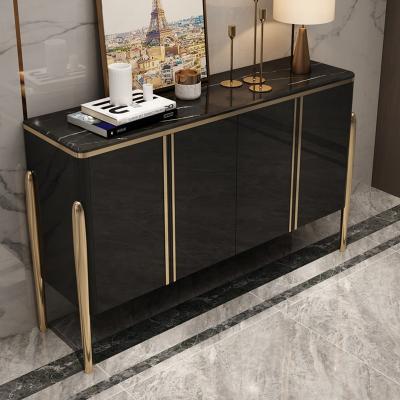 China Modern Stainless Steel Kitchen Furniture Console Table Sideboards Shake Cabinets Dining Modern Mirrored Sideboard Luxury Sideboard for sale