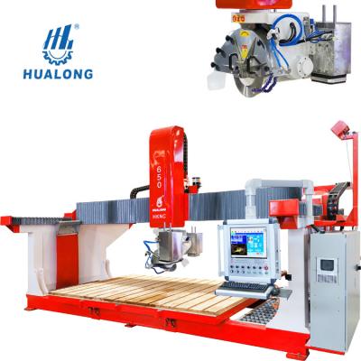 China Building Material Shops HUALONG Stone Machinery Cutter 5 Axis CNC Stone Cutting Milling Carving Machine For Marble Granite With Vacuum HKNC-650x zu verkaufen