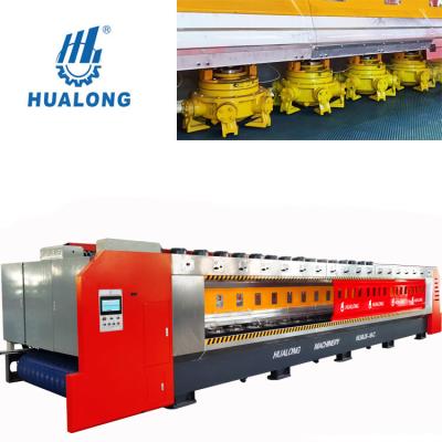 China Building Material Shops HUALONG Machines HLMJX-16C Automatic Granite and Marble Stone Wet Line Wet Polishing Machine with 16 fickert heads zu verkaufen