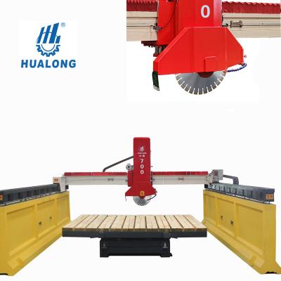 China HUALONG HLSQ-700 automatic stone processing infrared stone saw cutting machine for marble cutter cheap price à venda