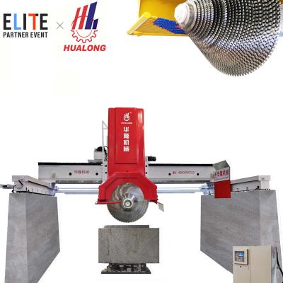 China Building Material Shops HUALONG Stone Machinery HLQY-32-1700 Heavy Duty Multiblade Stone Bridge Saw Block Cutting Machine For Granite Marble for sale