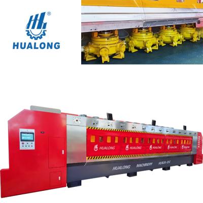 China Building Material Shops Hualong Machinery HLMJX-12C Granite Fickert Head Polishing Machine Resin Grinder Automatic Continuous Polishing Machine for sale