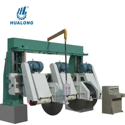 China Hualong Machinery HLSQ3-2600 3 Disc Restrictor Stone Processing Stone Cutting Machine For Ganite Kerbstone zu verkaufen