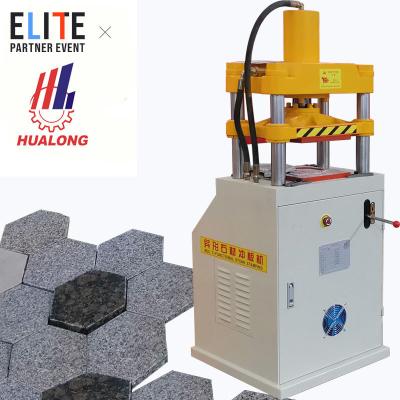 중국 Building material stores Hualong stonemachinery HLSY-S81 hydraulic pressing granite cobblestone artificial rock slab stamping different shapes machine 판매용