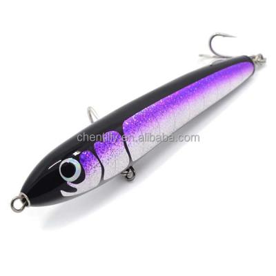 China Basswood Fishing Lure Basswood GT Fishing Lure Wooden Pencil Sea Outdoor Stickbait for sale