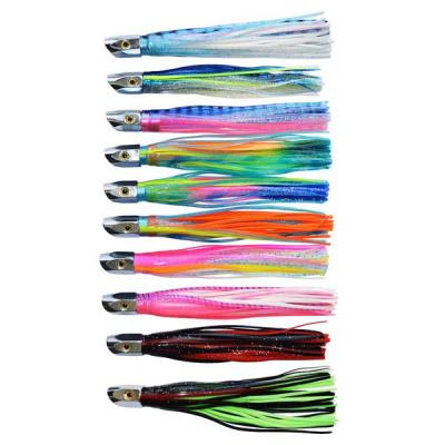 China Turbo Jet Head 8inch Lure Jet Head Trolling Fishing Lures Octopus Skirt Tuna Marlin Wahoo Bait Saltwater Lures for sale