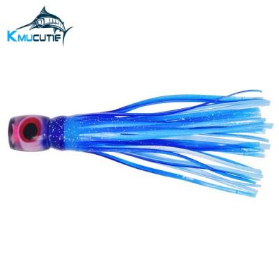 China 13g Inch Soft Head Soft Head Bait Octopus Skirt Tuna Lure Trolling Fishing Lure Skirt 4.5 PVC head+PVC for sale