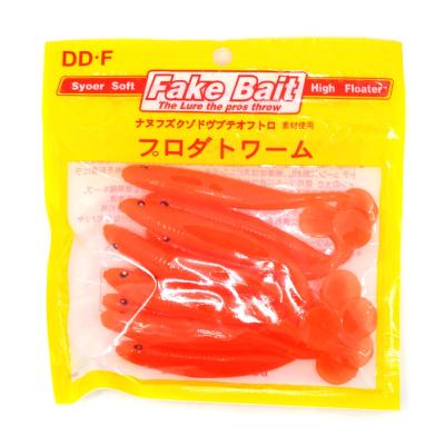 China Soft Plastic T-tail Shad Lures Soft 105mm 7g, 10pcs in a Pack, Orange Fish Feel Soft Lures for sale