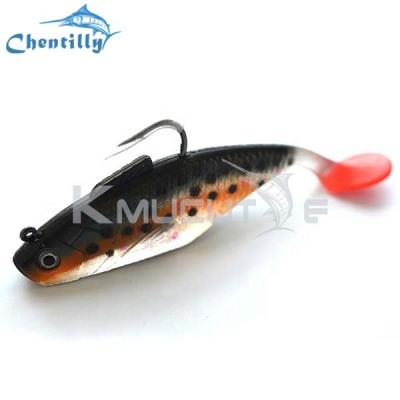 China Free Shipping PVC Soft Baits Rigged Shad 102mm 25g 2pcs Per Pack for sale