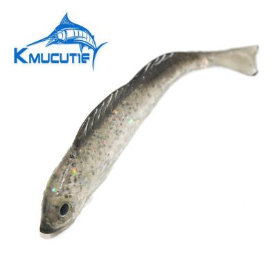 China soft bait 65mm mini size 2.5g 3D soft lure eyes worm fish ocean rock soft lure CHSOFT45 for sale