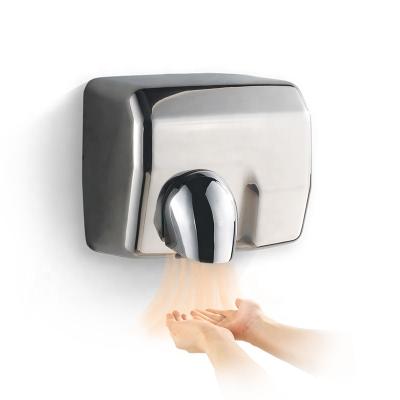 China Hot sale hotel material 304 stainless steel shell hand dryers for toilet, touchless electric hand dryer for sale