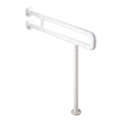 China High Quality Durable +Ground U-Bracket Grab Bar, White Grab Bar For Bathroom, Disabled Toilet Handrail for sale