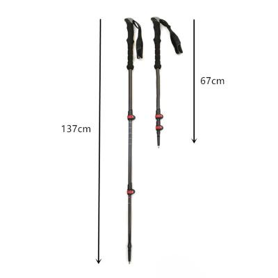 China EVA Entai 7075 Telescopic Trekking Poles Long Eva Aluminum Handle Quick Lock Telescopic Pole for sale