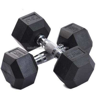 China Direct Selling Competitive Price Factory Rubber Covered Dumbbell Hex Dumbbell With Fastest Production Time for sale