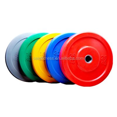 China High Quality Colorful Weight Lfiting Cross Fitness Rubber Coated Bumper Plate for sale