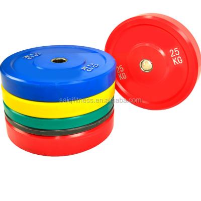 China Universal Colors Rubber Competition Gym Bumper Plate for sale