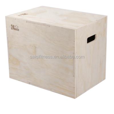 China Bodybuilding Fitness Exercise Equipment Plyo Plyometric Wooden Box for sale