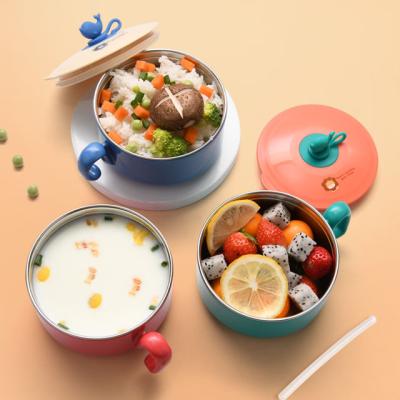 China Disposable Supplement Bowl Children's Baby Food Tableware Eating Snack Bowl Stainless Steel Insulation Bowl Food Supplement Tableware for sale