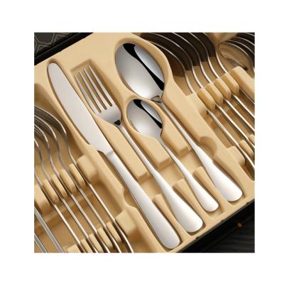 China Sustainable High End Fashion 24 Piece Stainless Steel Cutlery Set Steak Cutlery Sets for sale