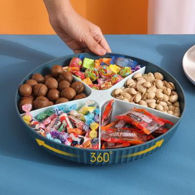 China Storage Tray Pastoral Household Cutlery Space Multifunctional Snacks Candy Plastic Serving Tray for sale