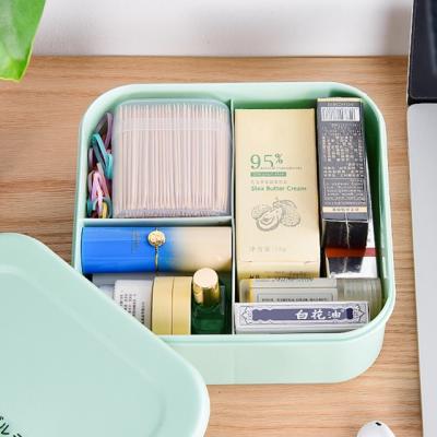 China Sustainable Families Receive Quadrate Divided High Quality PP Material Plastic Medicines Storage Small Storage Box for sale