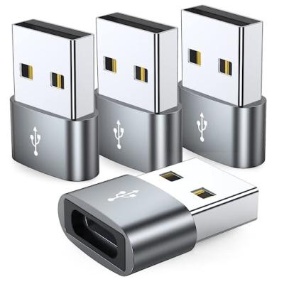 China High Quality USB C Female to USB Male Adapter 4-Pack Type C Cable Converter to USB A Charger for sale