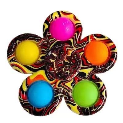 China Simple Educational Jumping Sensory Handle Dimple Toy Anxiety Stress Relief Novelty Fidget Spinner Popper Toys for Kids and Adults for sale